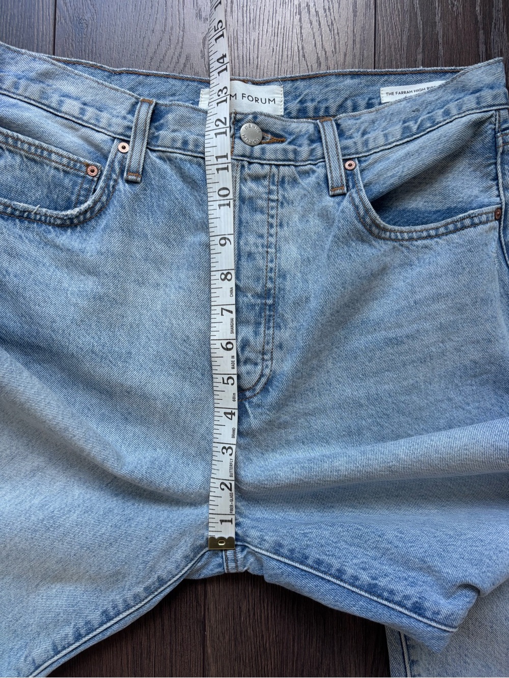ARITZIA Denim Forum The Farrah High Rise Wide Leg Jeans - Light Wash - Size 31 - Picture 8 of 11